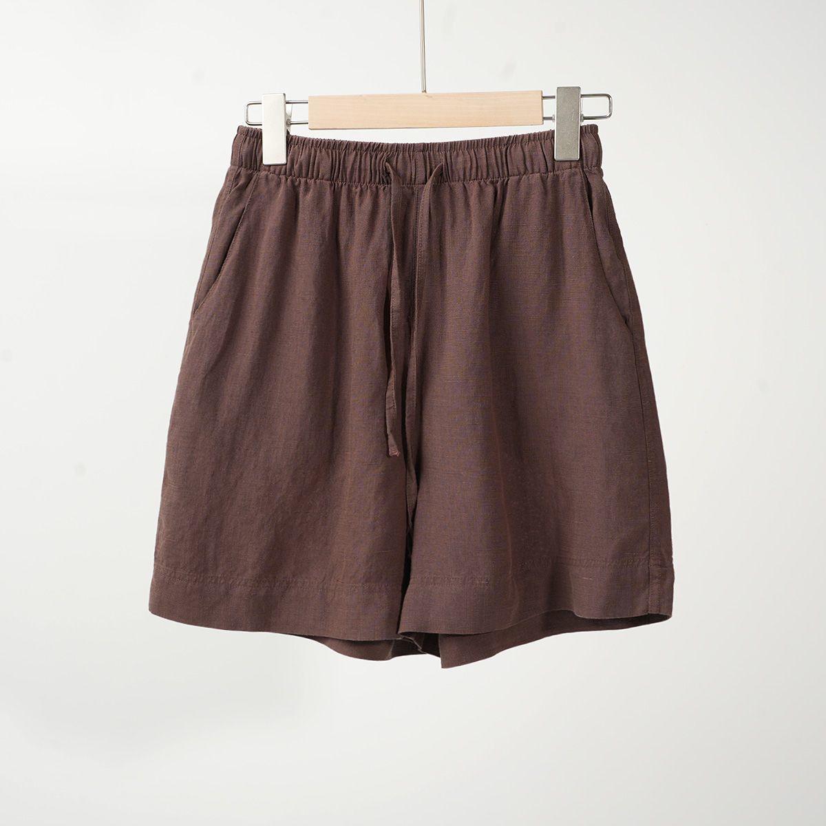 棉麻素面無袖背心＋短褲兩件式套裝 寬鬆透氣休閒款（可單買）