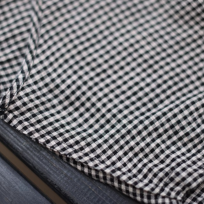 棉麻格紋無袖長洋裝 復古文青風