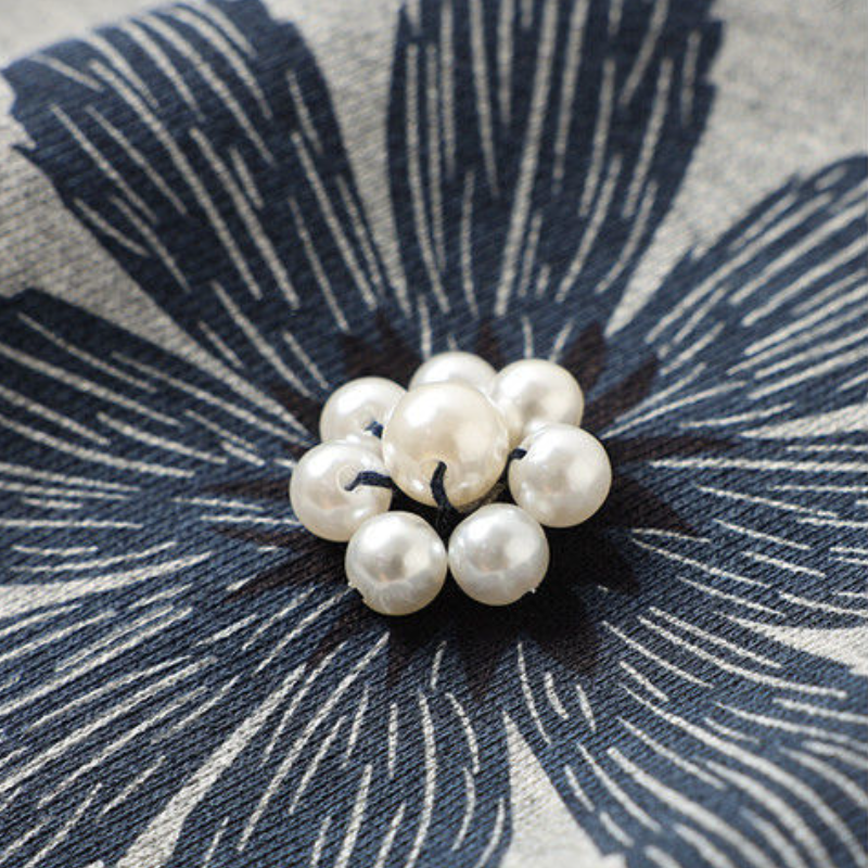 韓系印花大學T 圓領長袖 小花立體釘珠 設計感上衣