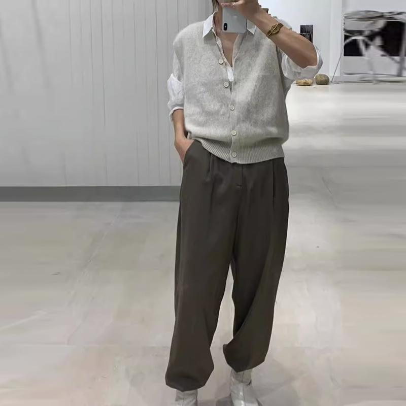 韓系．羊毛馬甲背心外套