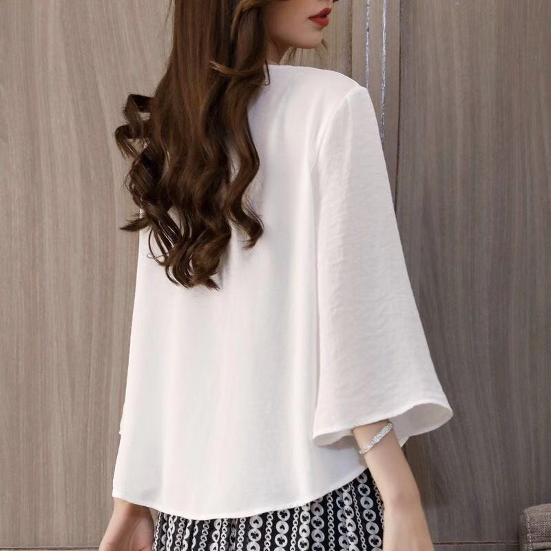 雪紡開襟衫罩衫 夏季防曬薄款韓版小開衫