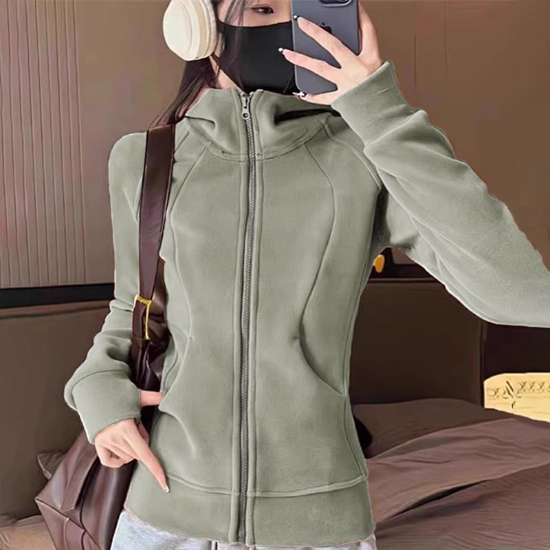 秋冬新款搖粒絨拉鍊外套 連帽/立領 加絨加厚修身款 舒適保暖