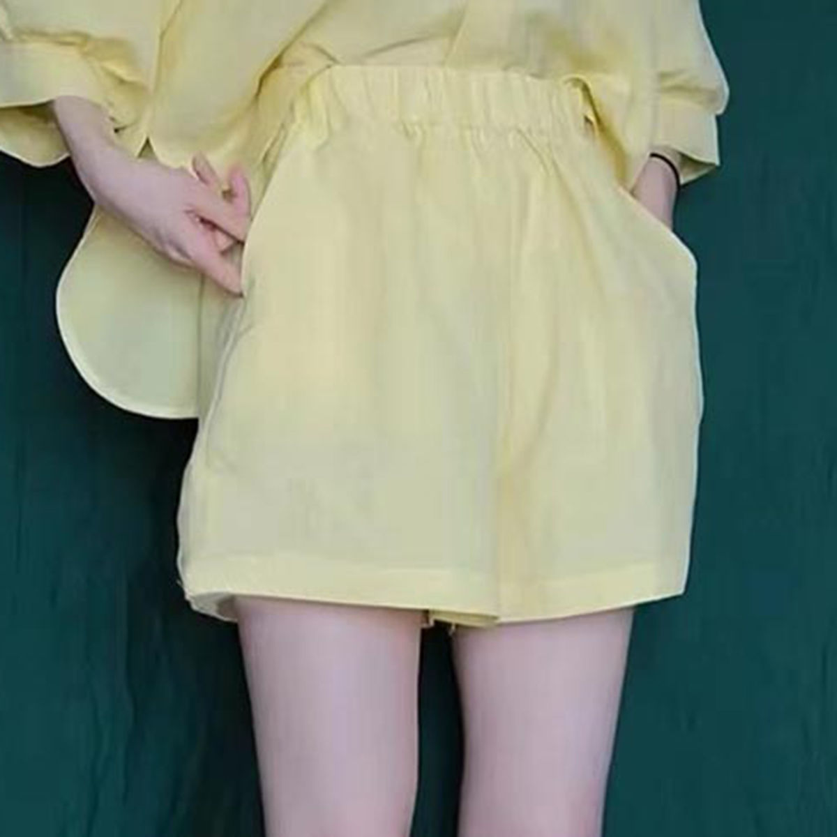 【單品可選】簡約 ‧ 奶黃色排扣兩件套套裝