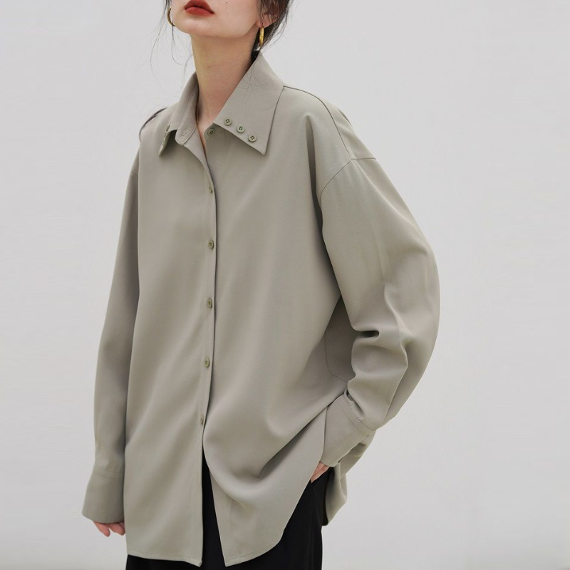 春夏襯衫層次感穿搭小眾上衣小個子疊穿法式