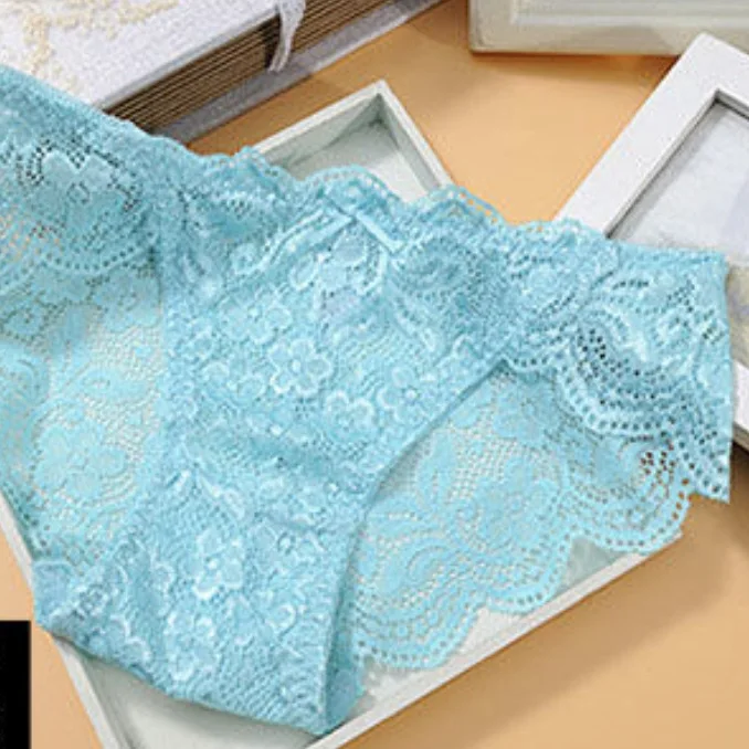 低腰鏤空蕾絲純欲風透氣棉襠三角褲
