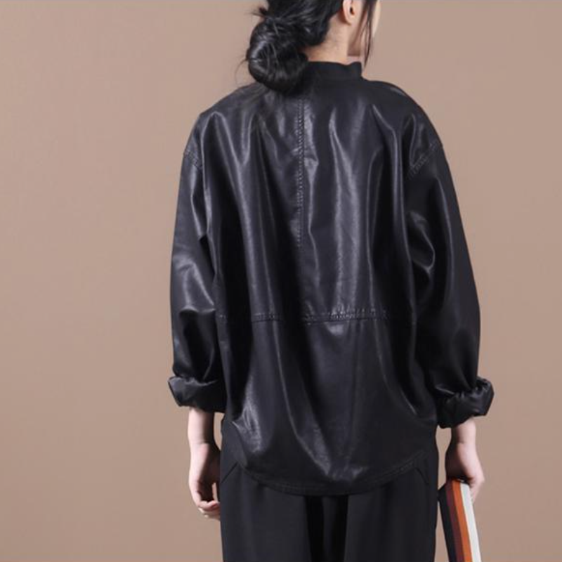 大碼皮衣夾克 大碼寬鬆 潮流感設計 可選加厚版