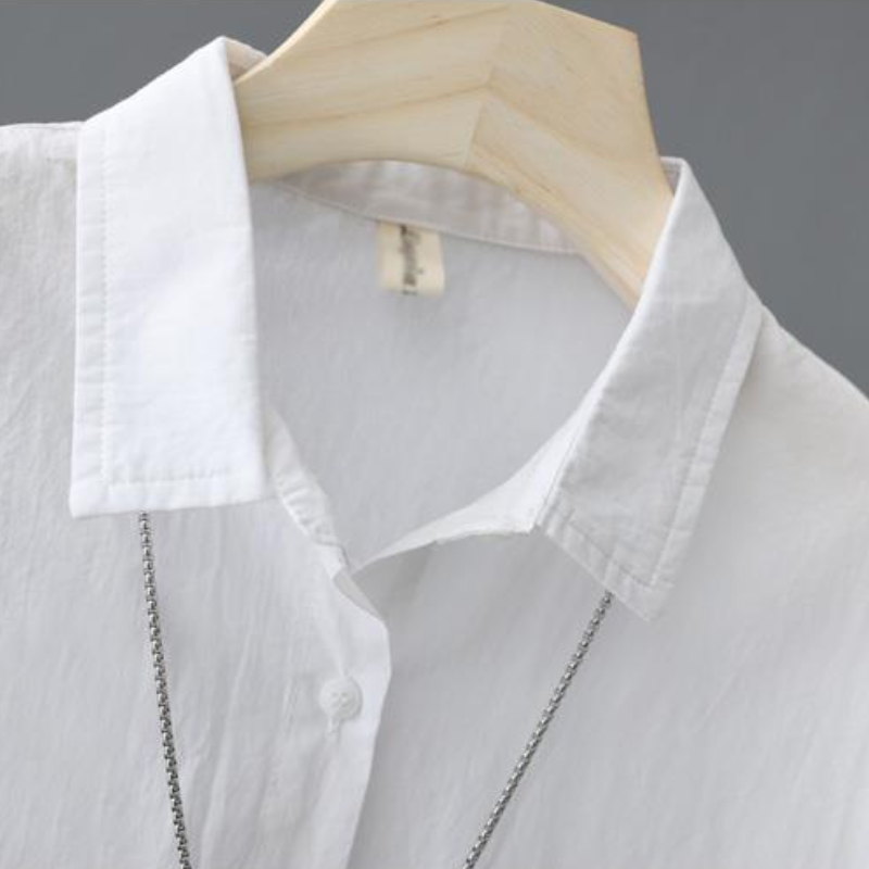 純棉素色襯衫外套 設計感寬鬆薄款上衣