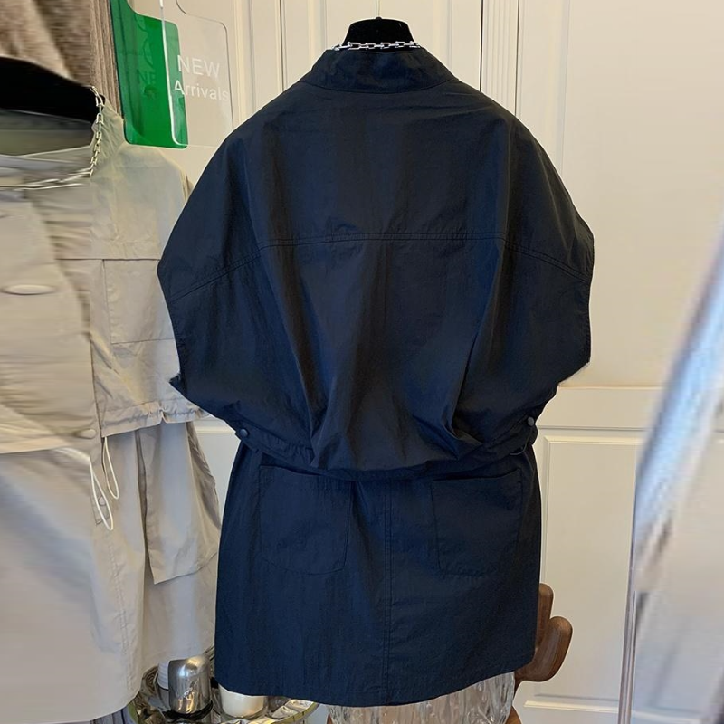 歐系工裝風洋裝 層次拼接疊穿感 短版顯瘦 嬌小顯高