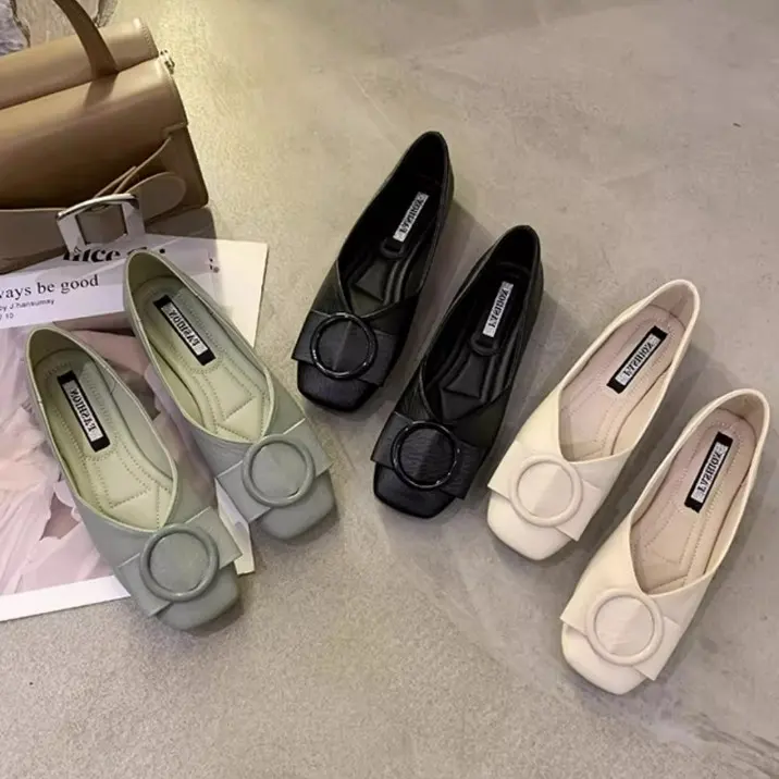 簡約百搭平底鞋-舒適尖頭設計 英倫風休閒鞋