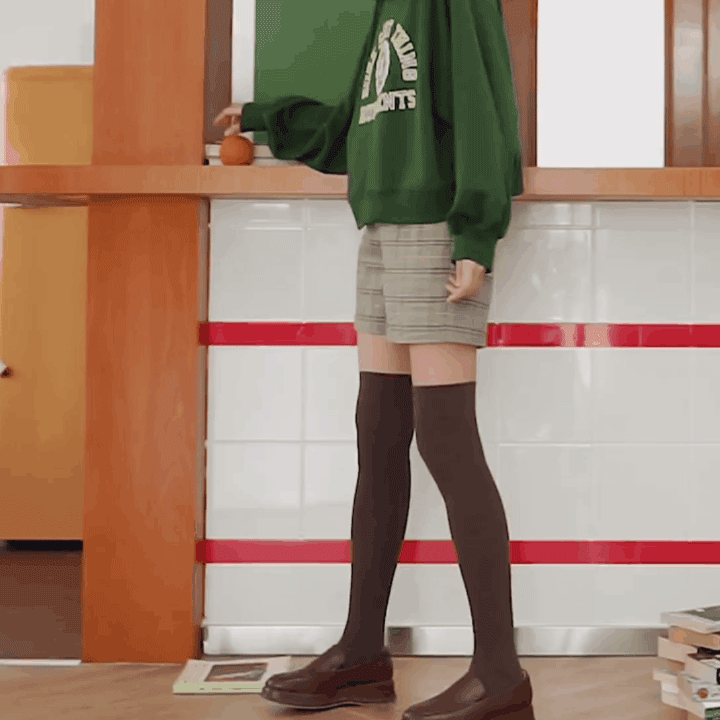 秋冬加厚保暖過膝襪-防滑護膝毛圈大腿襪 高筒長襪