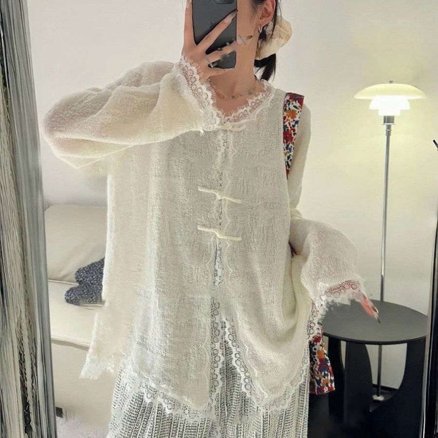 【單品可選】韓系 ‧ 斜紋寬版背帶連身褲+蕾絲花邊上衣