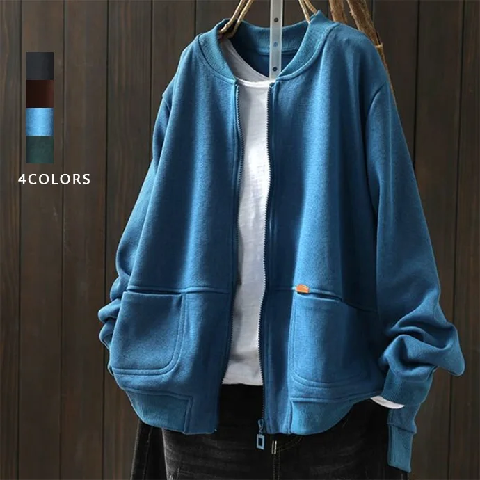 韓版休閒拉鍊外套-春秋寬鬆百搭棒球服風夾克