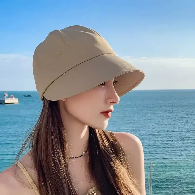 正韓自訂 率性時尚六角頂防曬全臉防曬遮陽帽