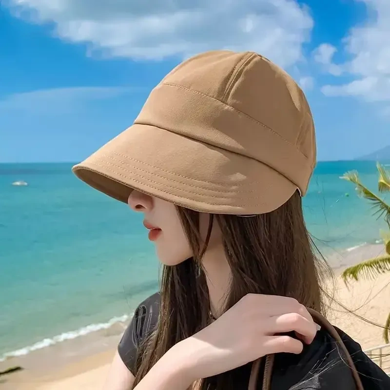 正韓自訂 率性時尚六角頂防曬全臉防曬遮陽帽