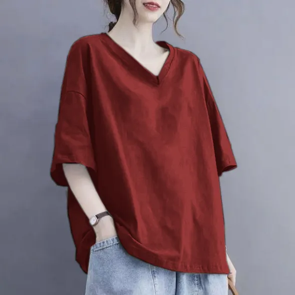 休閒·復古慵懶風設計感短袖t恤