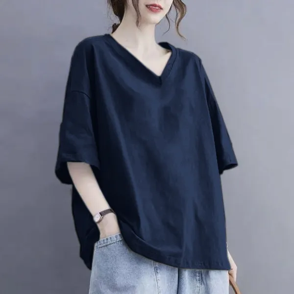 休閒·復古慵懶風設計感短袖t恤