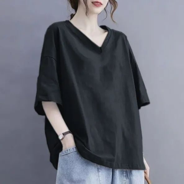 休閒·復古慵懶風設計感短袖t恤