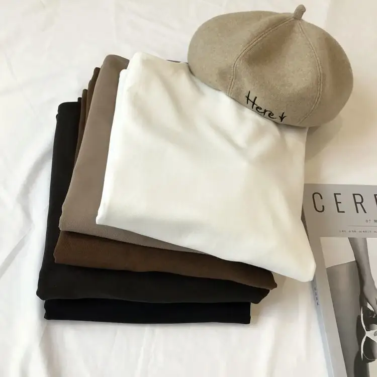 薄款高領/半高領內搭上衣  韓版修身素色長袖T恤