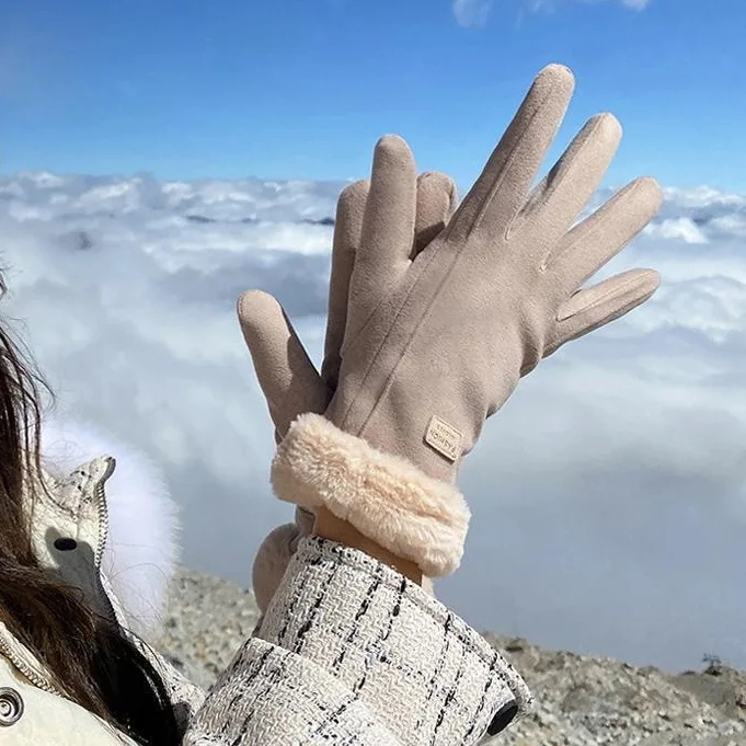 保暖防風觸控手套 加厚刷毛防水設計 適合秋冬戶外活動