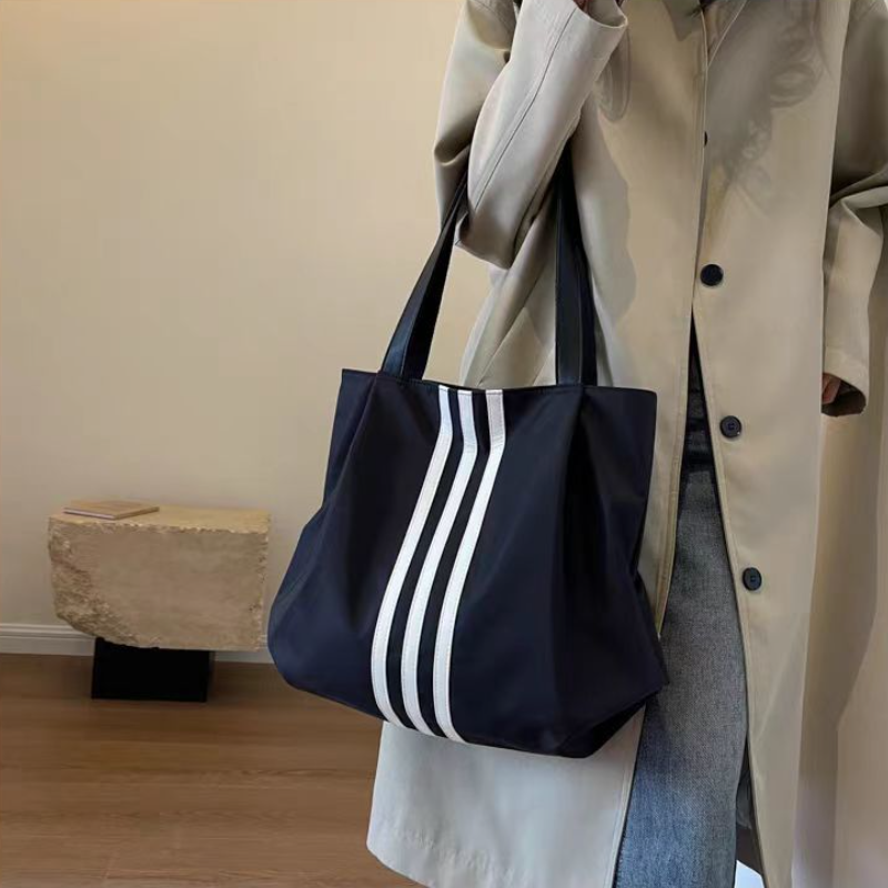 防水耐磨大容量托特包 慵懶風尼龍單肩包手提袋