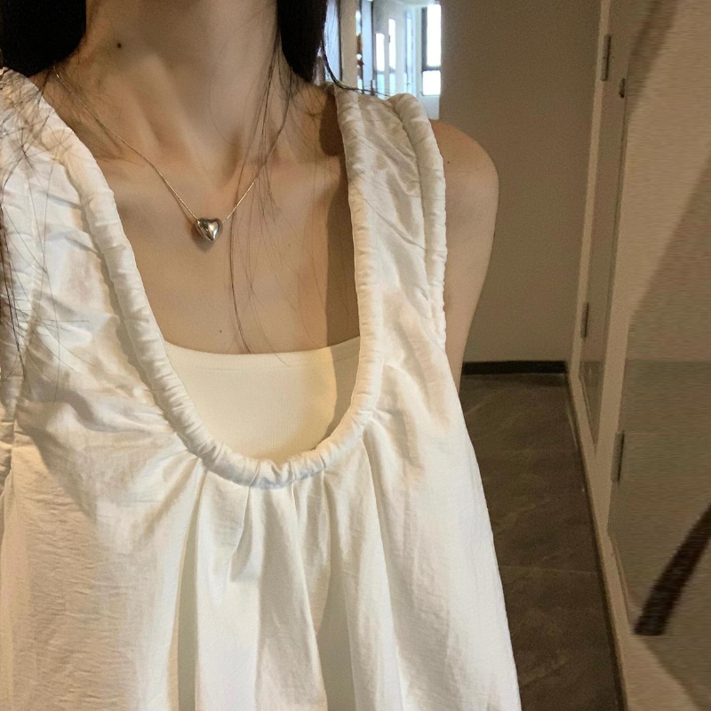 韓系甜美無袖長洋｜夏季大尺碼家居服 可外穿連身長裙