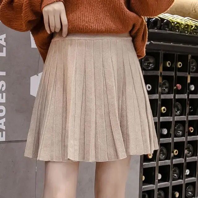 超彈!!秋冬韓版百褶針織短裙*4色(XL可穿)