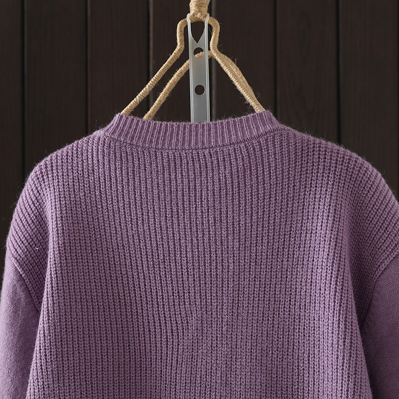 韓系純色慵懶風針織開衫外套 寬鬆長袖超軟糯毛衣 修身顯瘦百搭設計