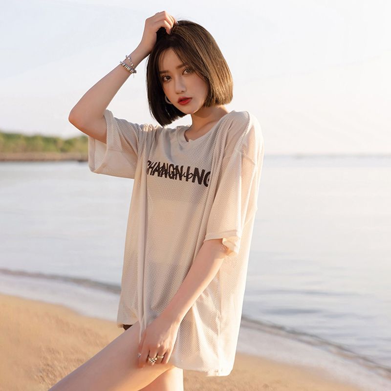 運動風分體泳衣 三件套 遮肉顯瘦 寬鬆舒適款