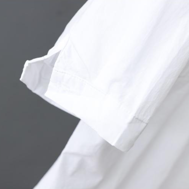 純棉素色襯衫外套 設計感寬鬆薄款上衣