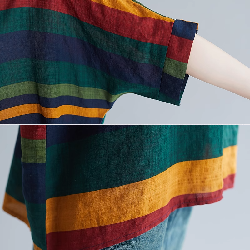 休閒·文藝優雅寬鬆蝙蝠袖上衣 寬鬆減齡t恤