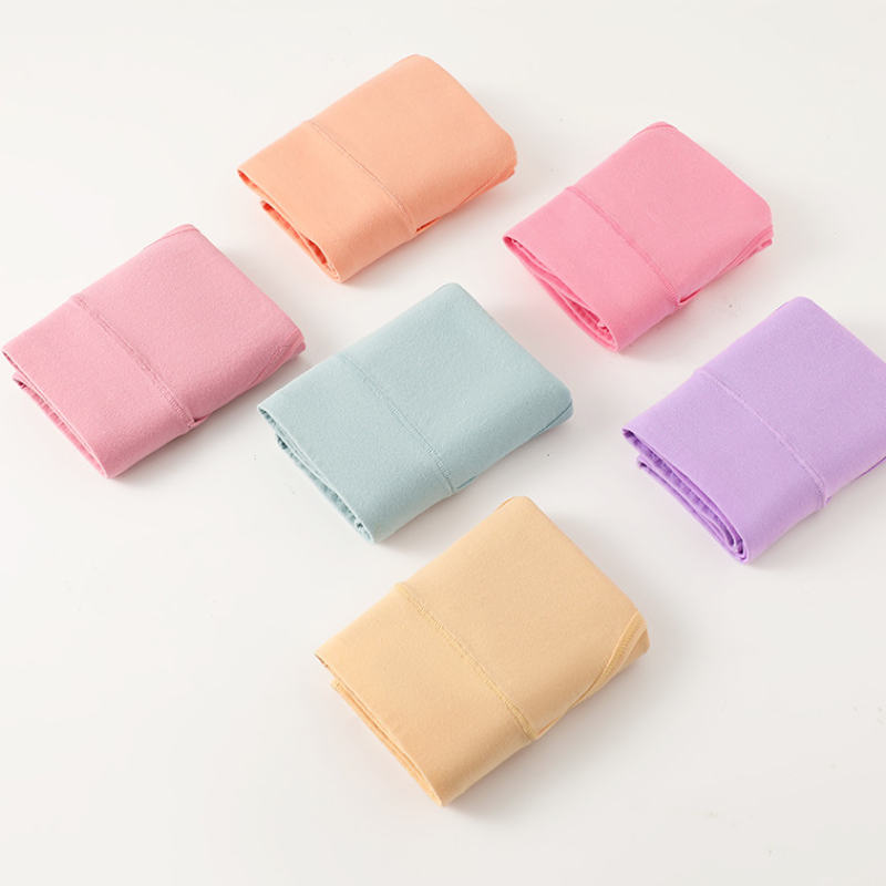 兩條裝中腰收腹純棉內褲 寬褲口設計 抗菌提臀 大尺碼高彈力三角褲