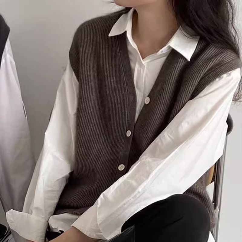 韓系．羊毛馬甲背心外套