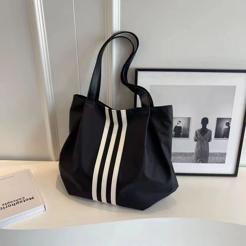 防水耐磨大容量托特包 慵懶風尼龍單肩包手提袋