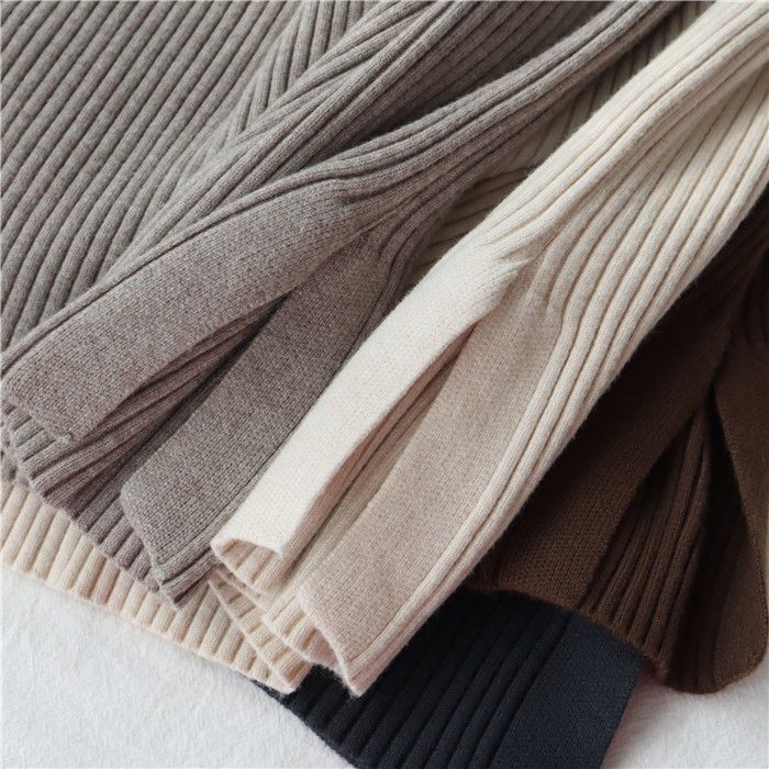 高領針織長洋裝 寬鬆剪裁 秋冬搭大衣百搭款