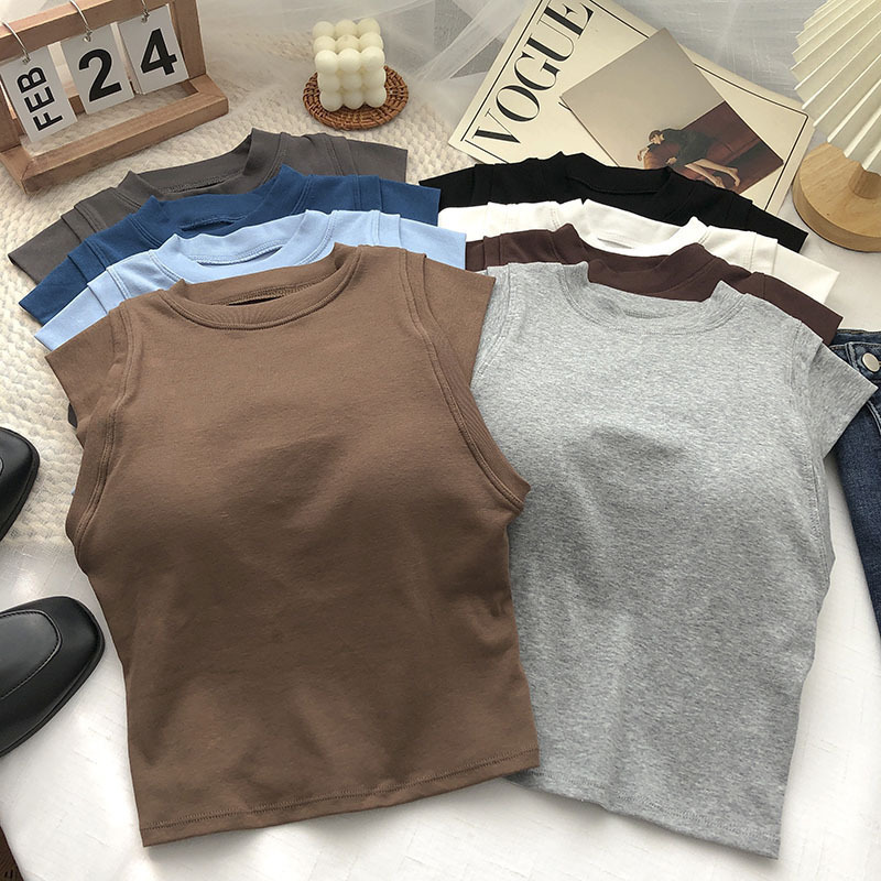 設計感純欲風純棉小可愛背心 柔軟透氣帶胸上衣Bratop