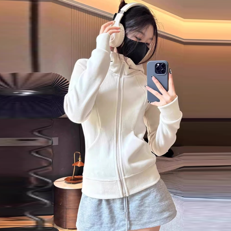 秋冬新款搖粒絨拉鍊外套 連帽/立領 加絨加厚修身款 舒適保暖