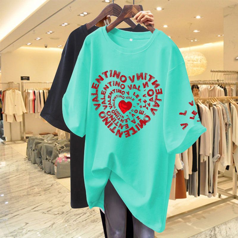 [特價出清]純棉呼吸感減齡T 短袖圓領簡約韓版T 大尺碼M-5XL