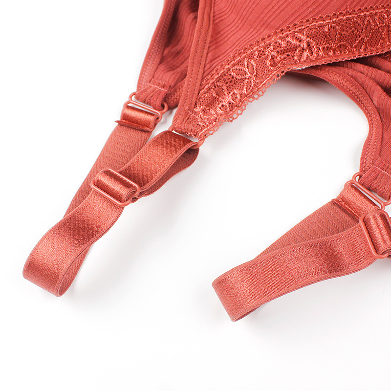 熱賣中媽媽前扣內衣無鋼圈無海綿背心式大尺碼螺旋紋胸罩