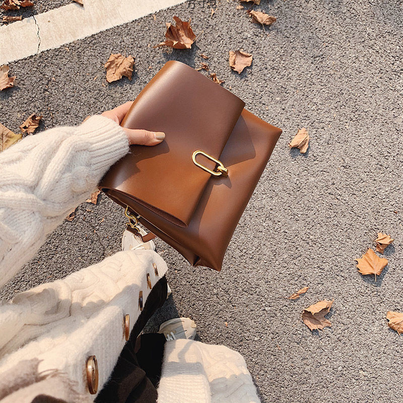 復古高質感鎖扣小方包 韓版氣質百搭