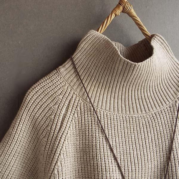 時尚三色高領拼接毛衣 百褶針織上衣