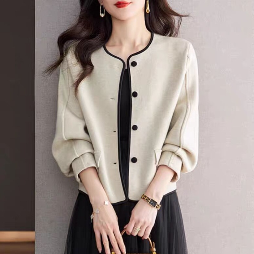 優雅氣質超好看開襟衫短外套 小香風搭配連身裙外搭