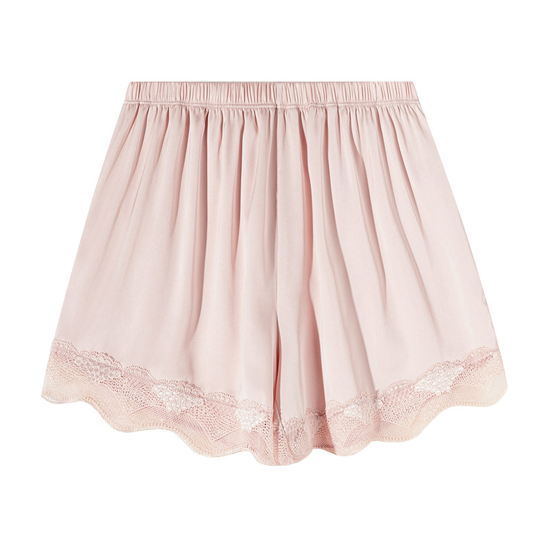 牛奶絲保險褲 蕾絲薄款冰絲防走光 寬鬆居家夏季透氣JK短褲 真理褲可外穿