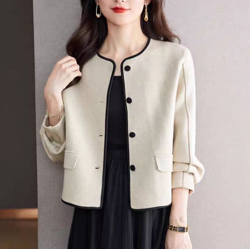 優雅氣質超好看開襟衫短外套 小香風搭配連身裙外搭