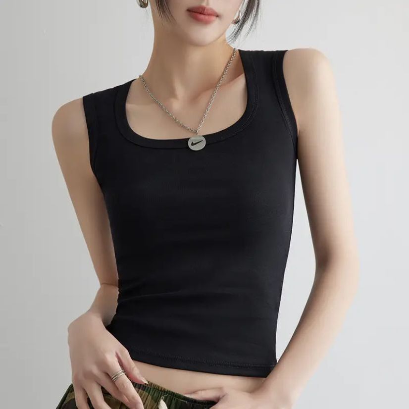 純棉U背心 副乳隱形顯瘦直角肩內搭 鎖骨U型背心