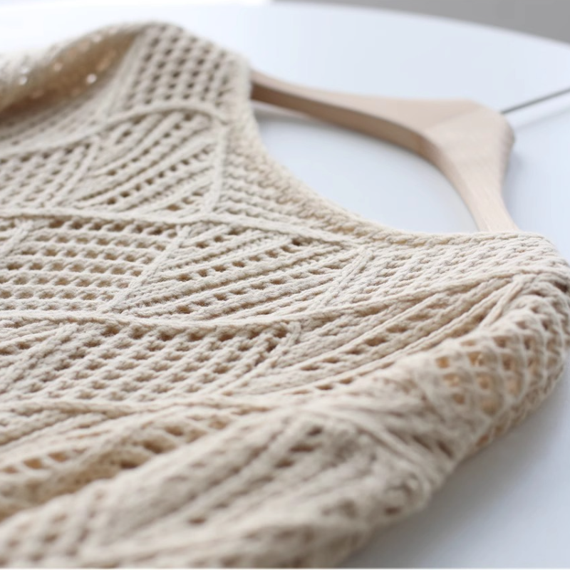 好搭鏤空針織上衣 高級感慵懶氣質毛衣