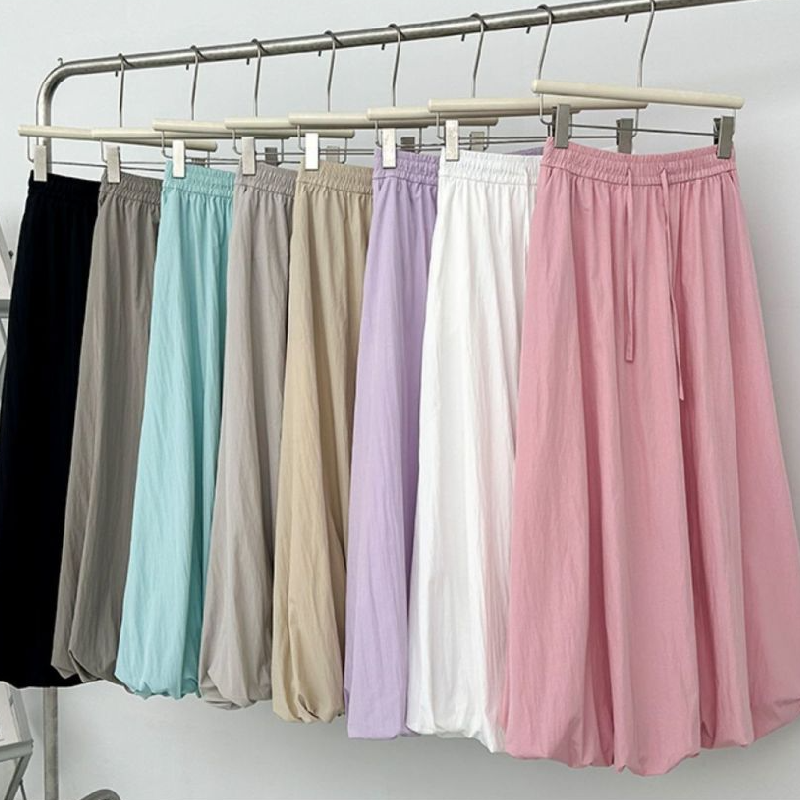 8色 多巴胺垂感花苞裙 霓光果凍色系傘狀剪裁半身裙