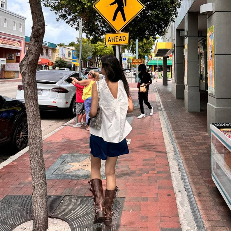 背心吊帶套頭夏季簡約正反穿襯衫