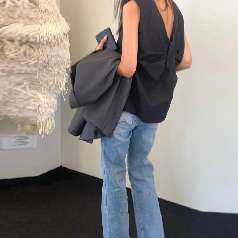 背心吊帶套頭夏季簡約正反穿襯衫