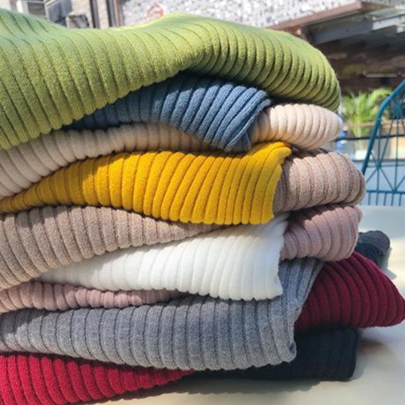 糖果色V領緊身針織衫-薄款打底上衣 時尚百搭內搭毛衣