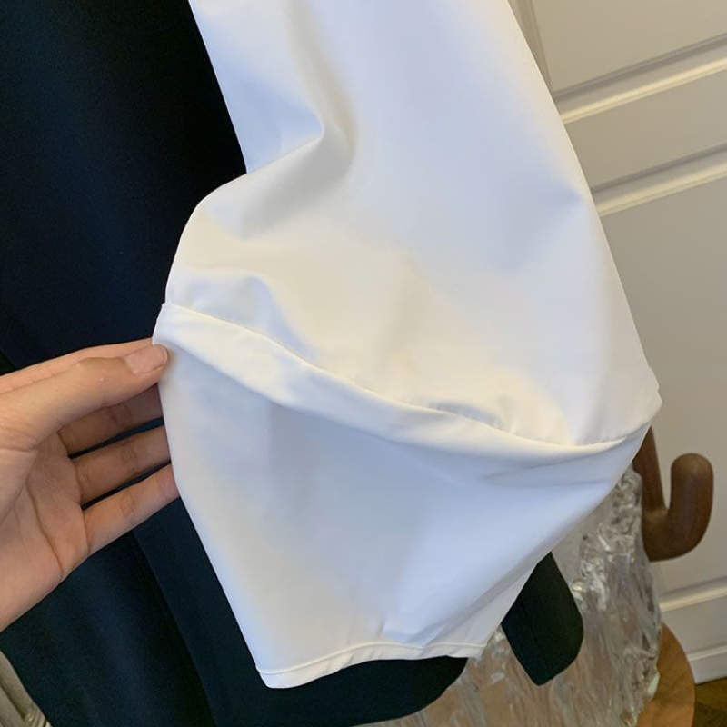 【單品可選】超好看疊穿 不規則馬甲+圓領襯衫兩件套